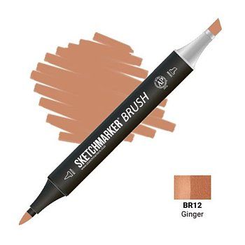 Маркер SKETCHMARKER Brush двухсторонний на спирт.основе BR12 Имбирь MPSMB-BR12