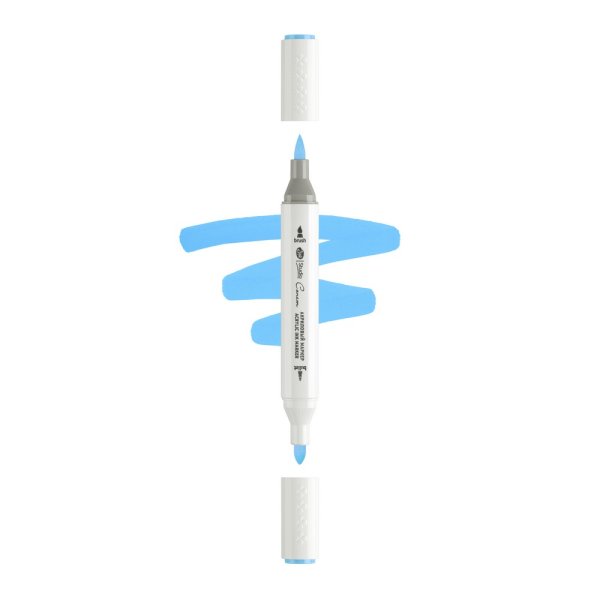 Маркер акриловый двусторонний СОНЕТ перо кисть/пуля 1 шт B211 церулеум NP-273-B211