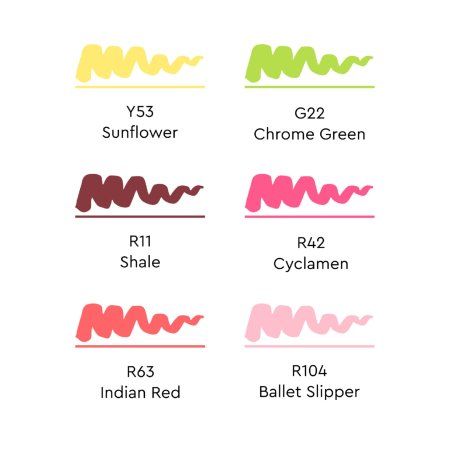 Набор маркеров SKETCHMARKER Brush Basic 1 6 шт MPSMB-6BAS1