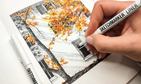 Ручка капиллярная (линер) SKETCHMARKER 0.3 мм черный MPSML-03