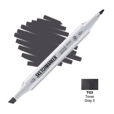 Маркер SKETCHMARKER двухсторонний на спирт.основе TG3 Тонированный серый 3 MPSM-TG3