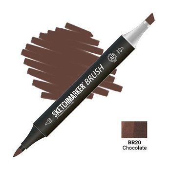 Маркер SKETCHMARKER Brush двухсторонний на спирт.основе BR20 Шоколад MPSMB-BR20