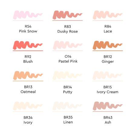 Набор маркеров SKETCHMARKER Brush Skin Set 12 шт оттенки кожи + сумка органайзер MPSMB-12SKIN