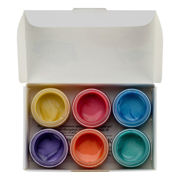 Гуашь перламутровая Я-ХУДОЖНИК! 6 шт x 15 мл, картон NP-246411820