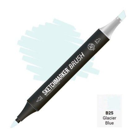 Маркер SKETCHMARKER Brush двухсторонний на спирт.основе B25 Голубой ледник MPSMB-B25
