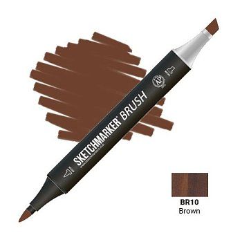 Маркер SKETCHMARKER Brush двухсторонний на спирт.основе BR10 Коричневый MPSMB-BR10